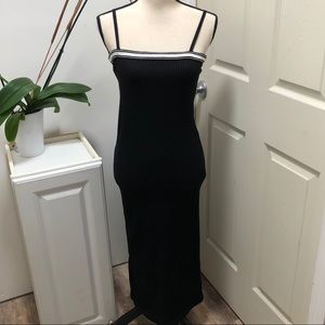American Apparel black ribbed maxi dress Size S